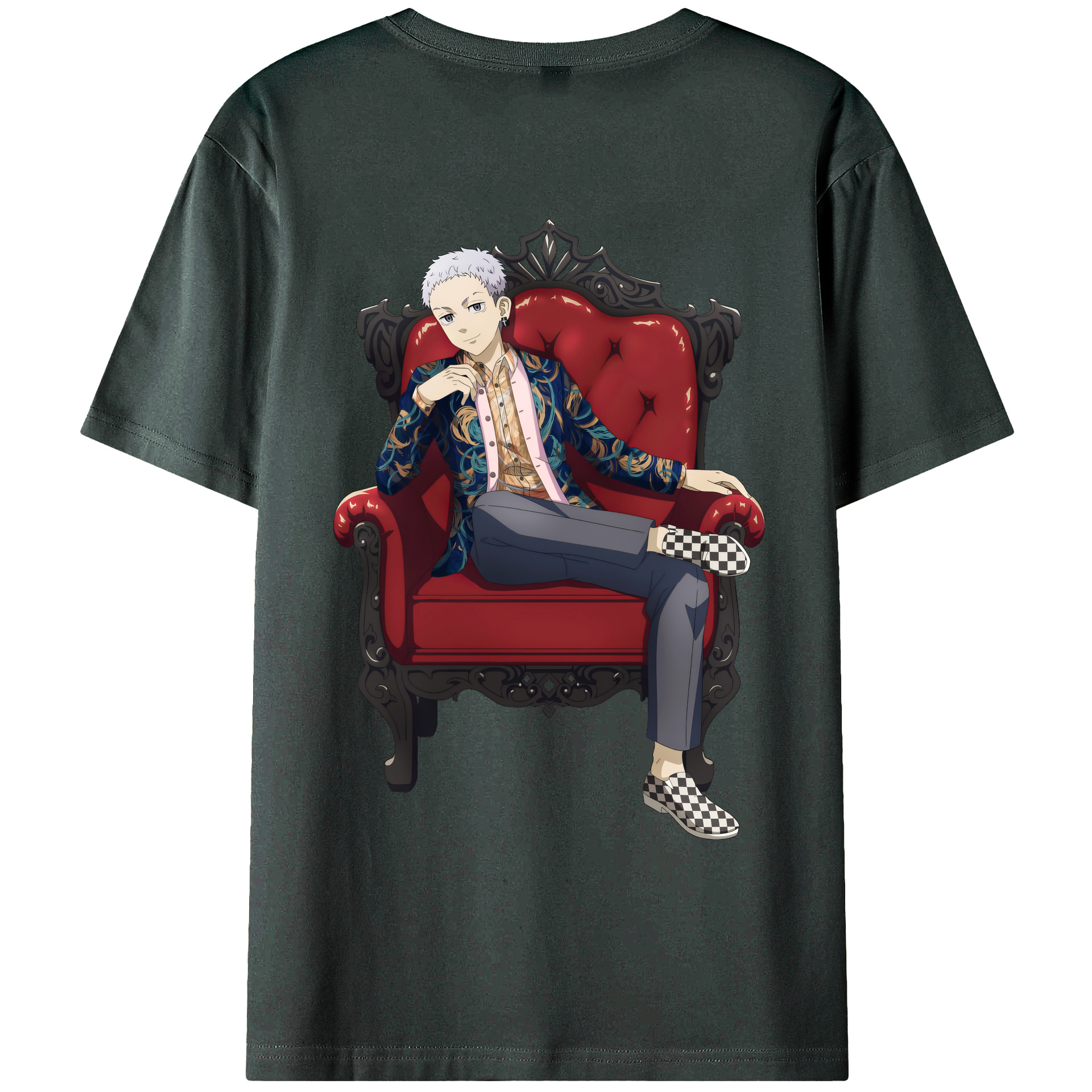 （画像用） 東京リベンジャーズ Tokyo Revengers 綿100％ メンズ半袖Tシャツ（バックプリント） 通気性